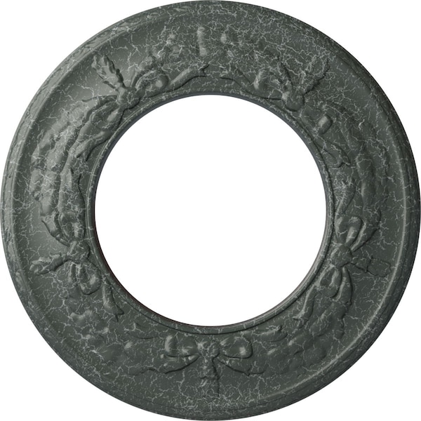 Ekena Millwork Salem Medallion (Canopies up to 7 1/8"), 13 1/4"OD x 7 1/8"ID x 7/8"P, Athenian Green Crackle CM13SAAGC - main